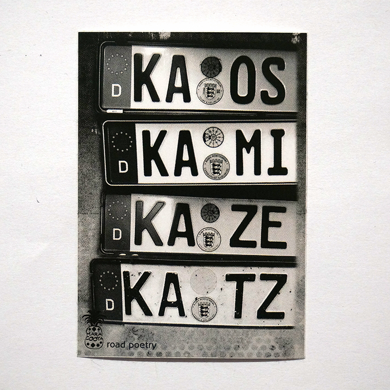 MaraCooya: "Kaos Kami Kaze Katz"  - Sticker - 5 x 7,2 cm - SALZIGberlin