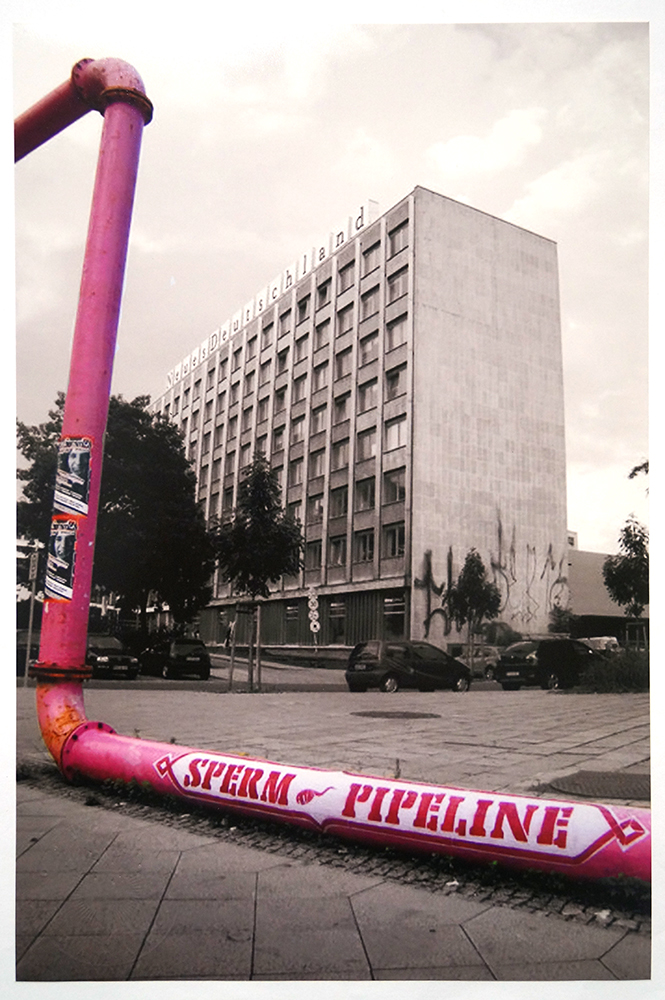 Fatal: "Sperm Pipeline in Berlin "  - glossy photo paper -  Paste up in the streets of Berlin
