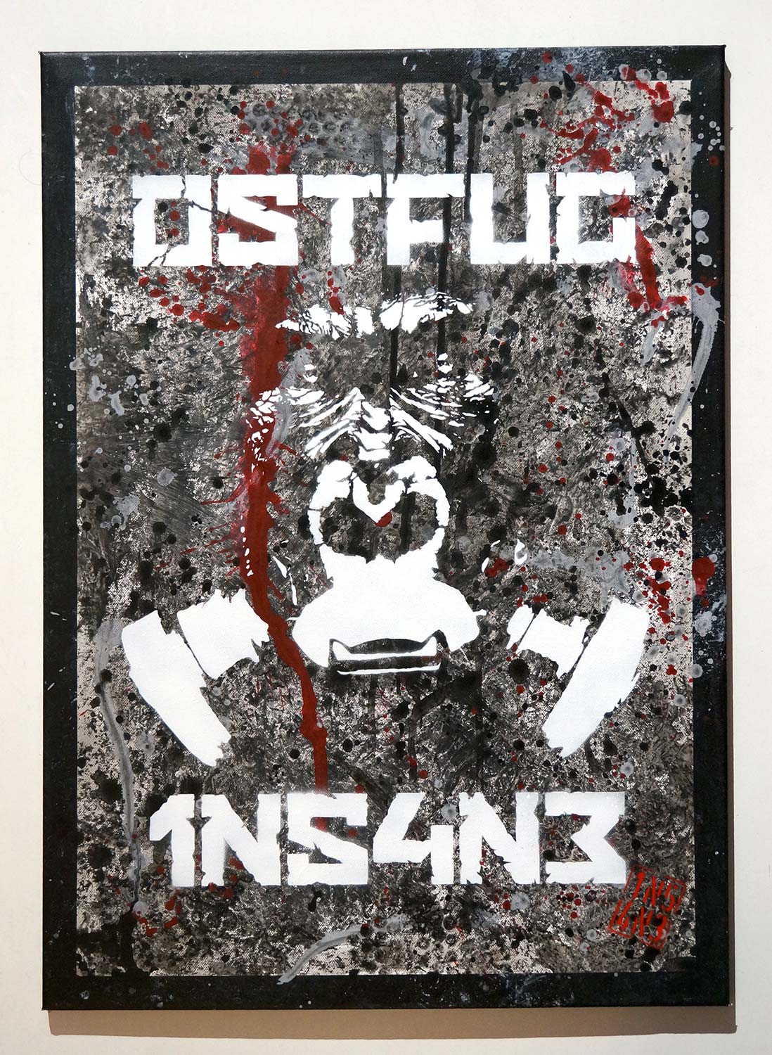 Ostfug and Insane Collabo  - mixed media on canvas - at SALZIG Berlin - your streetart dealer
