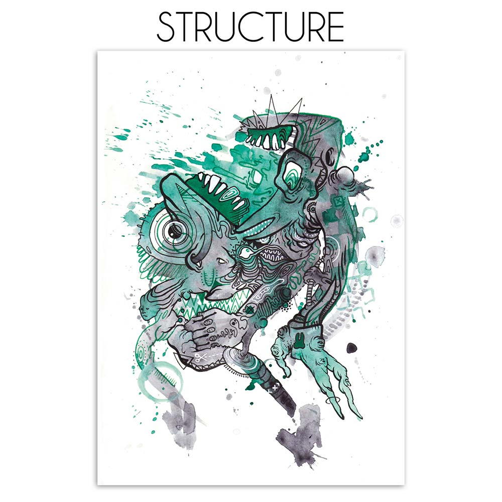 Glönn: "Structure"  - digital print on paper - salzigberlin