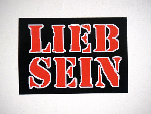 LIEB SEIN: "Schwarz/Rot Sticker"