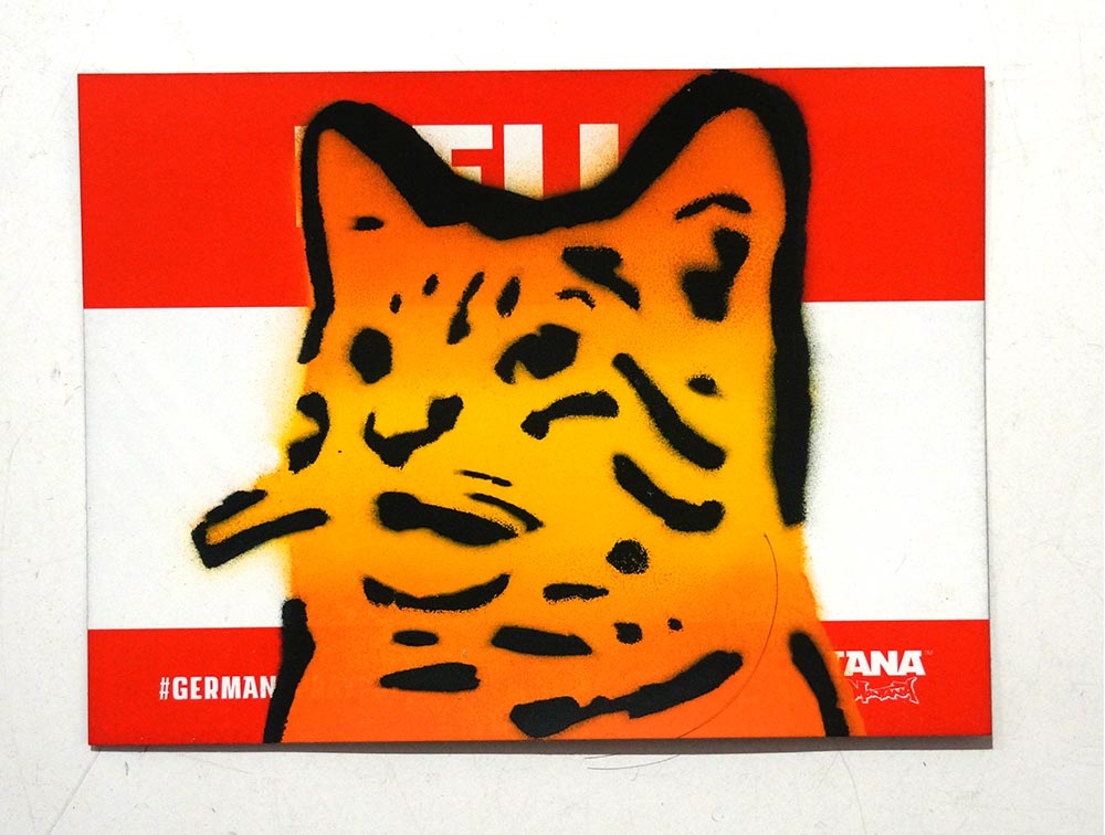 Lembo: "Yellow Cat - Montana Sticker"  - Stencil on a sticker from Montana Cans