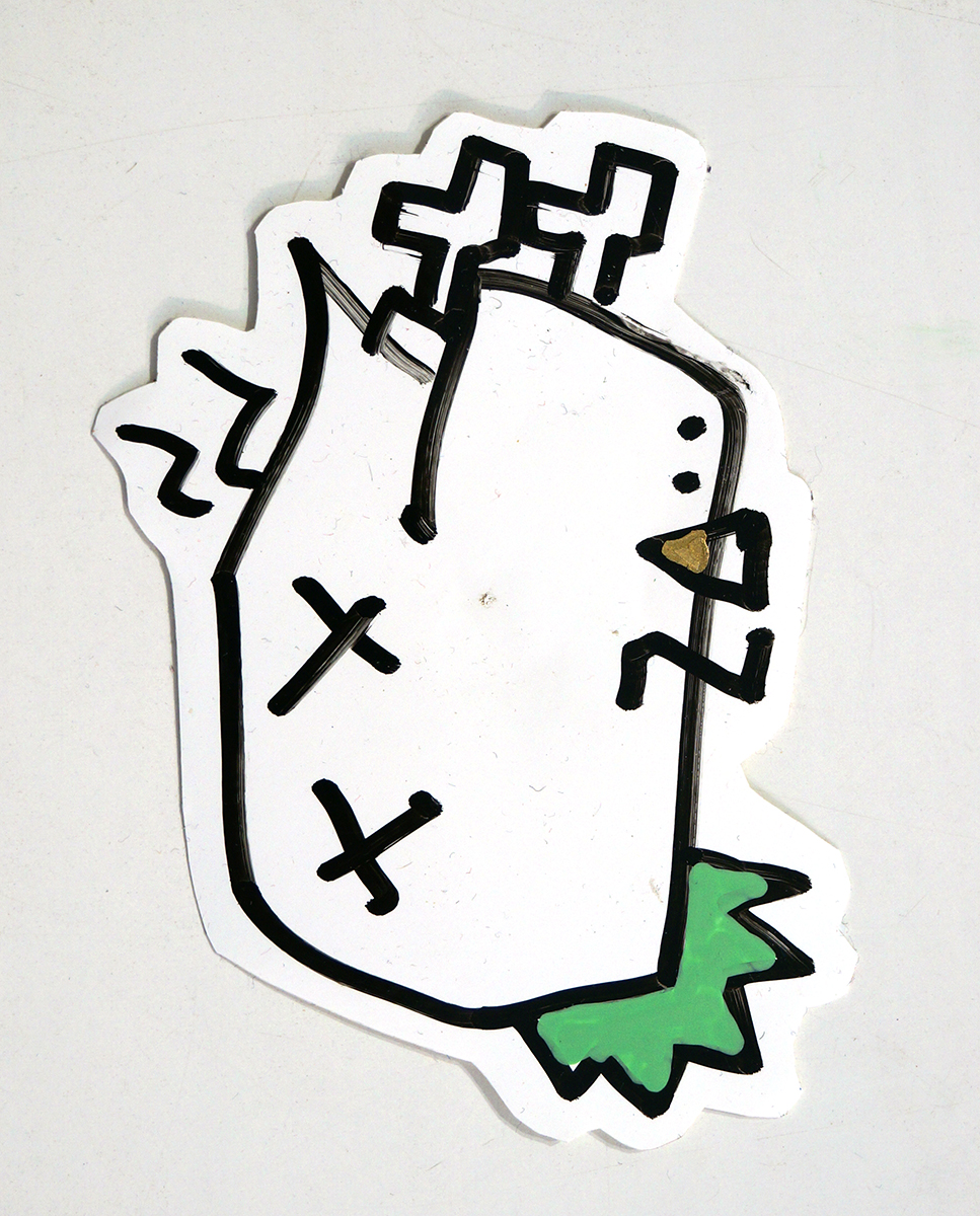 Deelorean: "Broiler Green" - Handmade Sticker, 2018