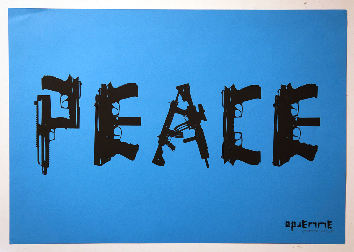 Opiemme: Peace - Screenprint - SALZIG Berlin - streetart