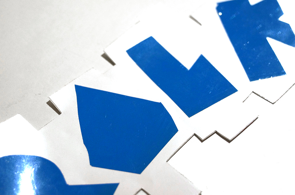 ROLF LE ROLFE: "Blue" - Handcut Sticker - Detail