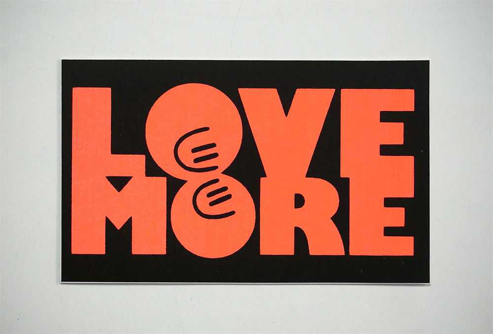 Dave the Chimp: "Love More - Red" - Sticker