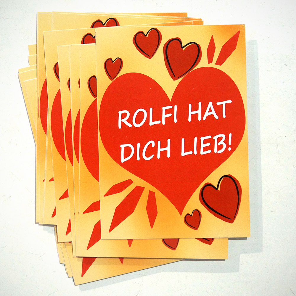 ROLF LE ROLFE: "Rolfi hat dich lieb!" - Sticker -Aufkleber