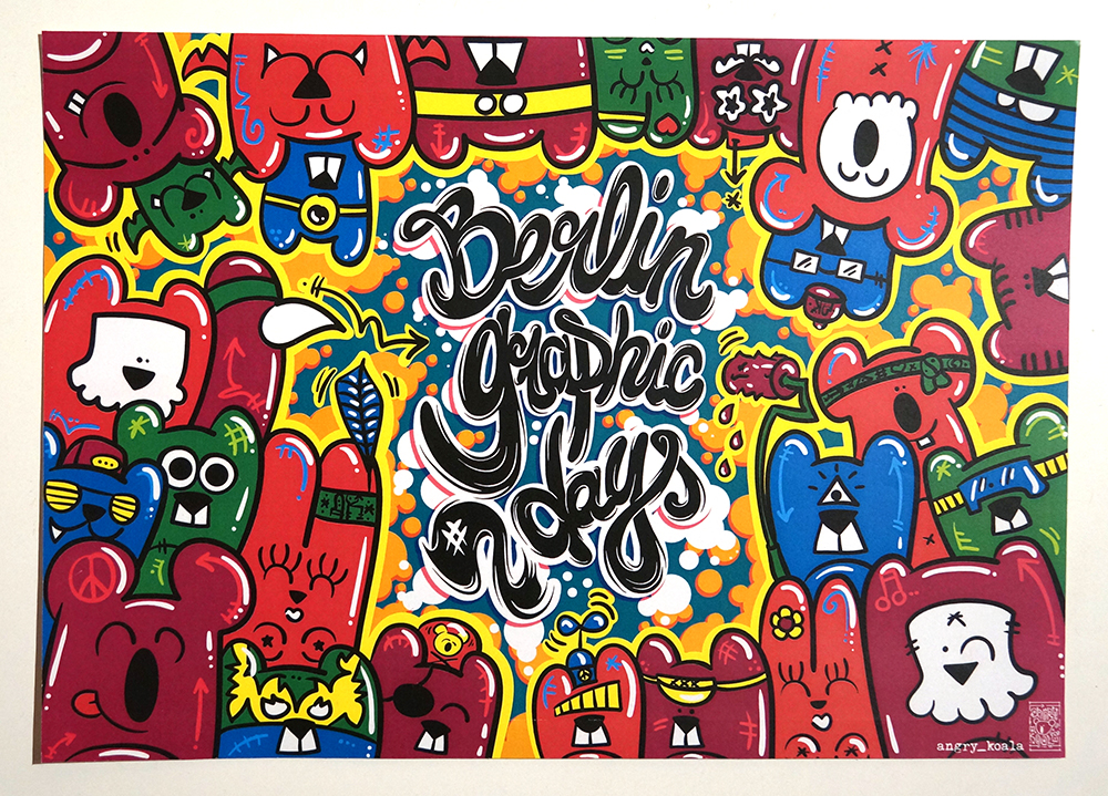 Angry Koala: "Berlin Graphic Days" - 20 cm x 28 cm / Sticker