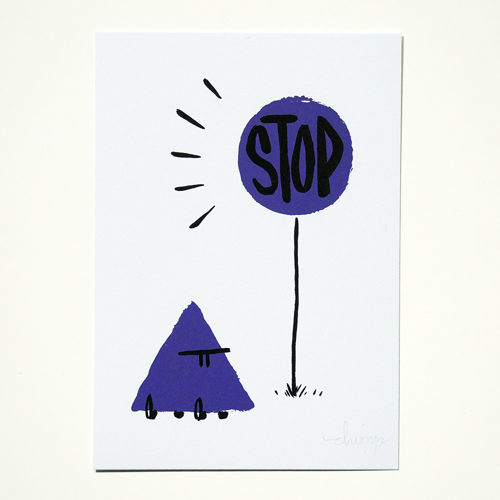 Dave the Chimp: "Stop" Postcards from Life