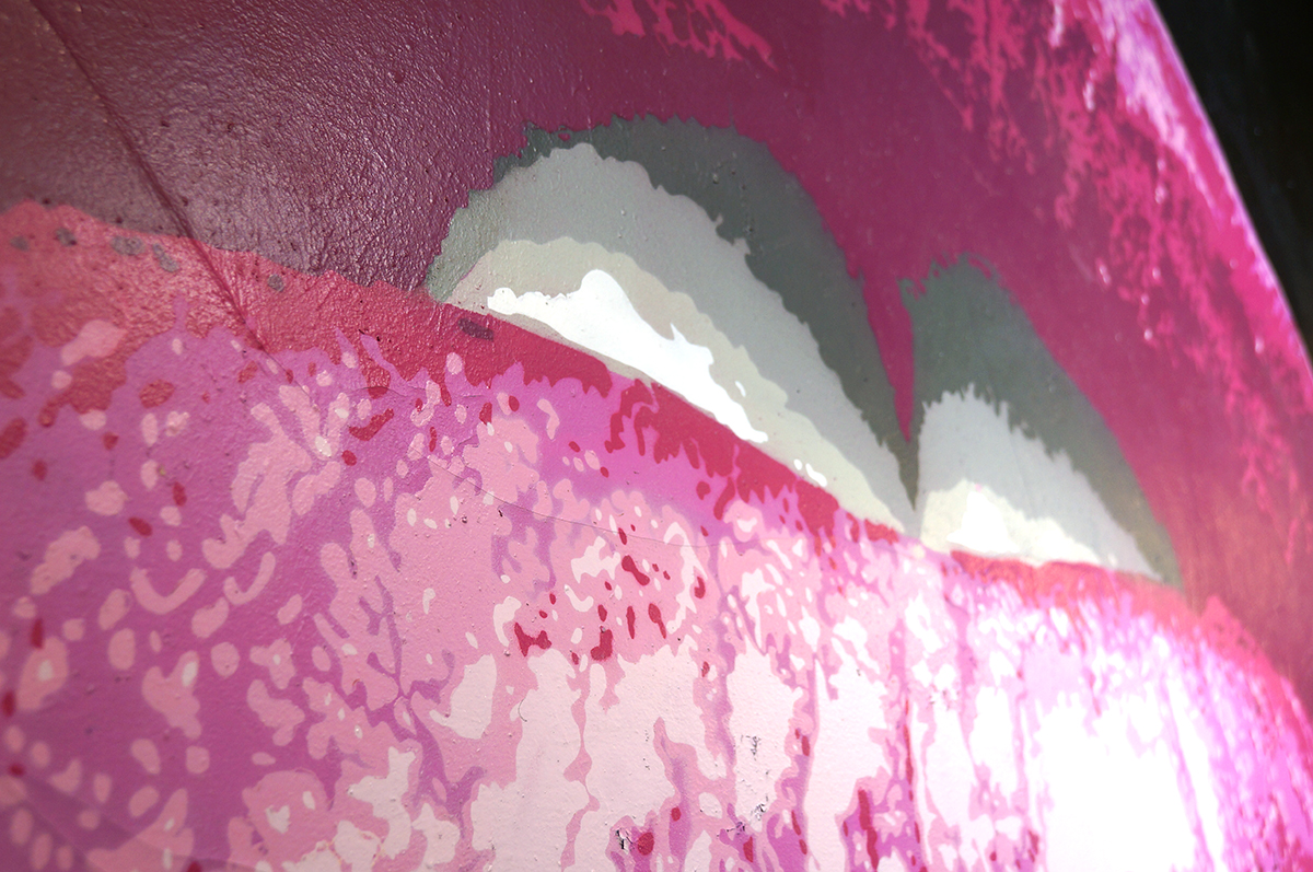 Fatal: "Lips"  - 15 layer stencil on canvas - 200 x 250 cm