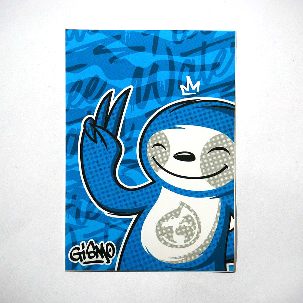Gismo: "Peace Slothy" - Sticker - 10,4 x 7,3cms at SALZIG-Berlin