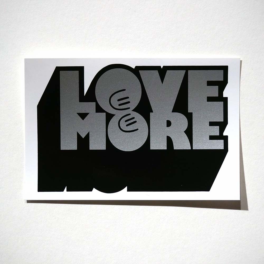 Dave the Chimp: "LoveMore-Silver" - Sticker - salzigberlin