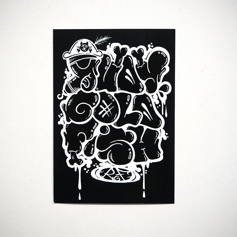 Rudy Goldfish: "Black and White" - Sticker