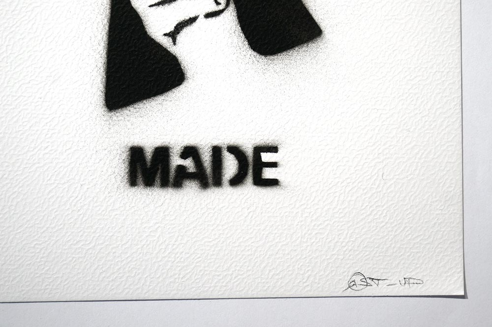 Ostap: "Selfmade -2 in 1 - White"  - Handmade Stencil - SALZIG 