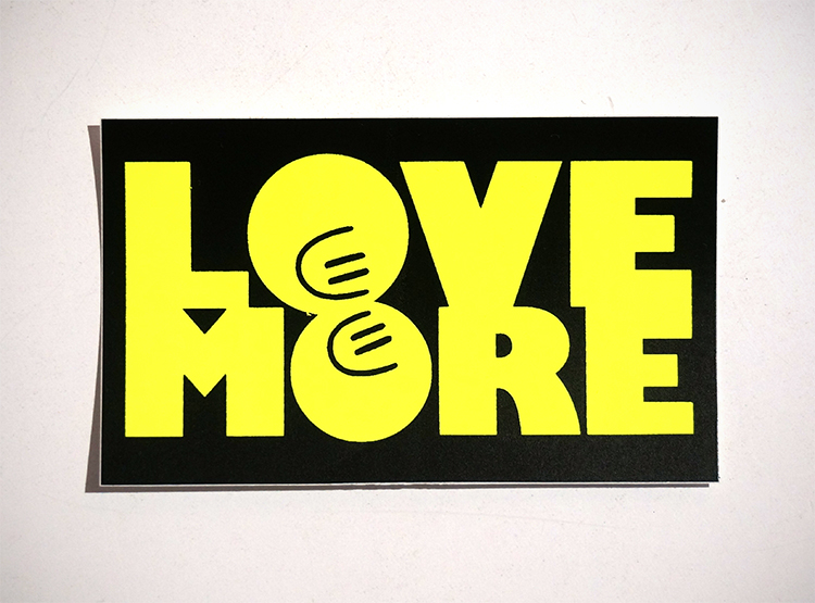 Dave the Chimp: "Love More" - Sticker