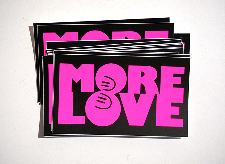 Dave the Chimp: "More Love" - Stickers