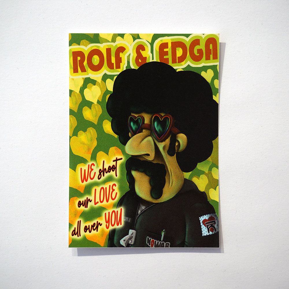 ROLF LE ROLFE: "Rolf & Edga" - Sticker - "We shoot our love all over you"