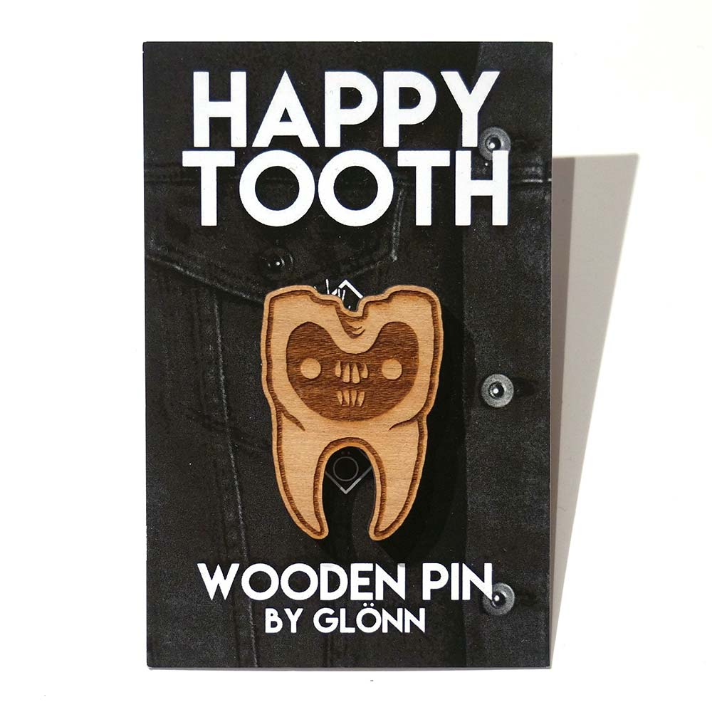 Glönn: "Happy Tooth" - Wooden Pin - SALZIGBerlin