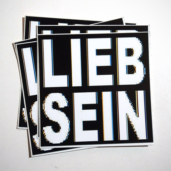 LIEB SEIN: "Schwarz/Weiß Sticker" - Stapel