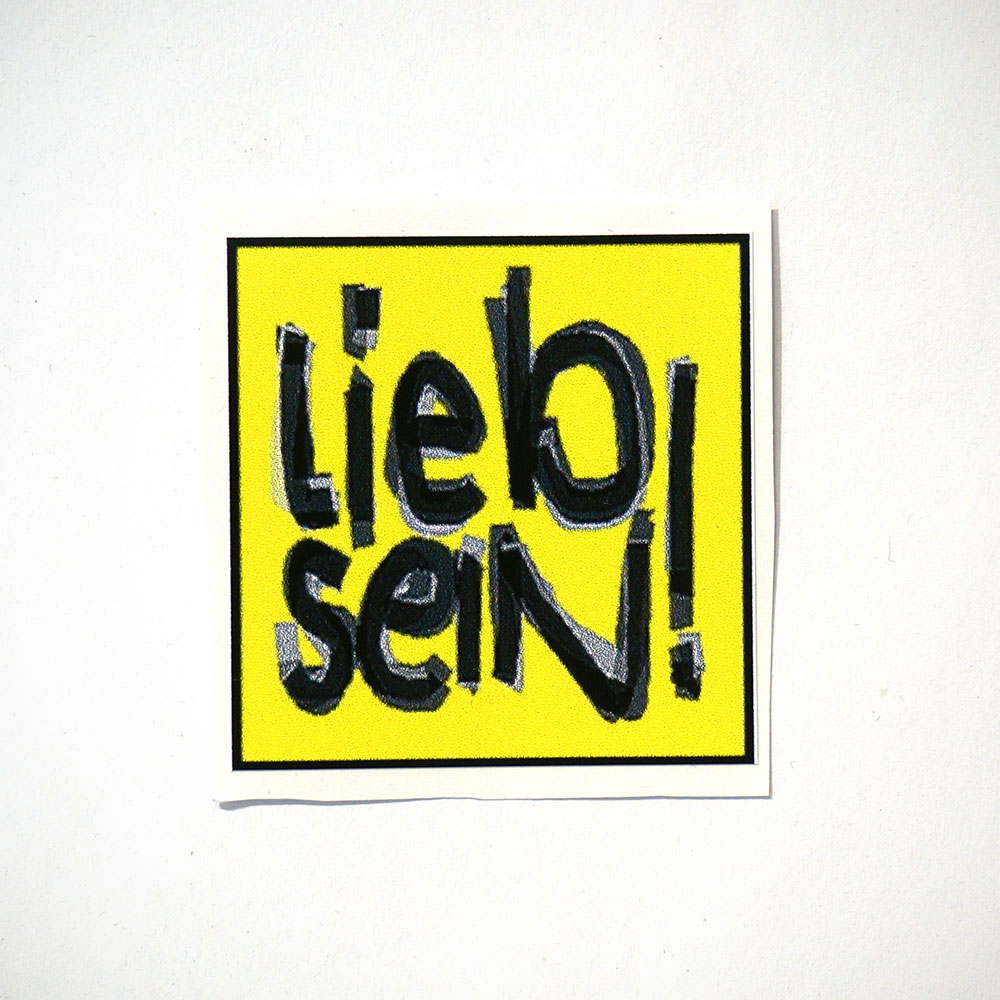 LIEBSEIN: "Gelb/Schwarz" - Sticker - SALZIG Berlin