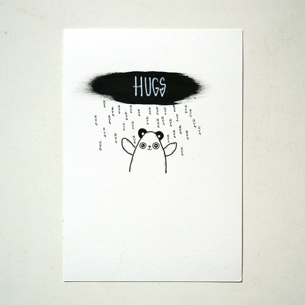 Rabea Senftenberg: "Raining Hugs" - SALZIG Berlin - Streetart Galerie 