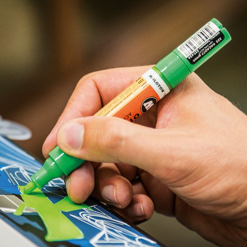 Molotow-ONE4ALL-ACRYLIC-TWIN-Basic-Set2 Molotow: ONE4ALL™ ACRYLIC TWIN Basic-Set 1 - green