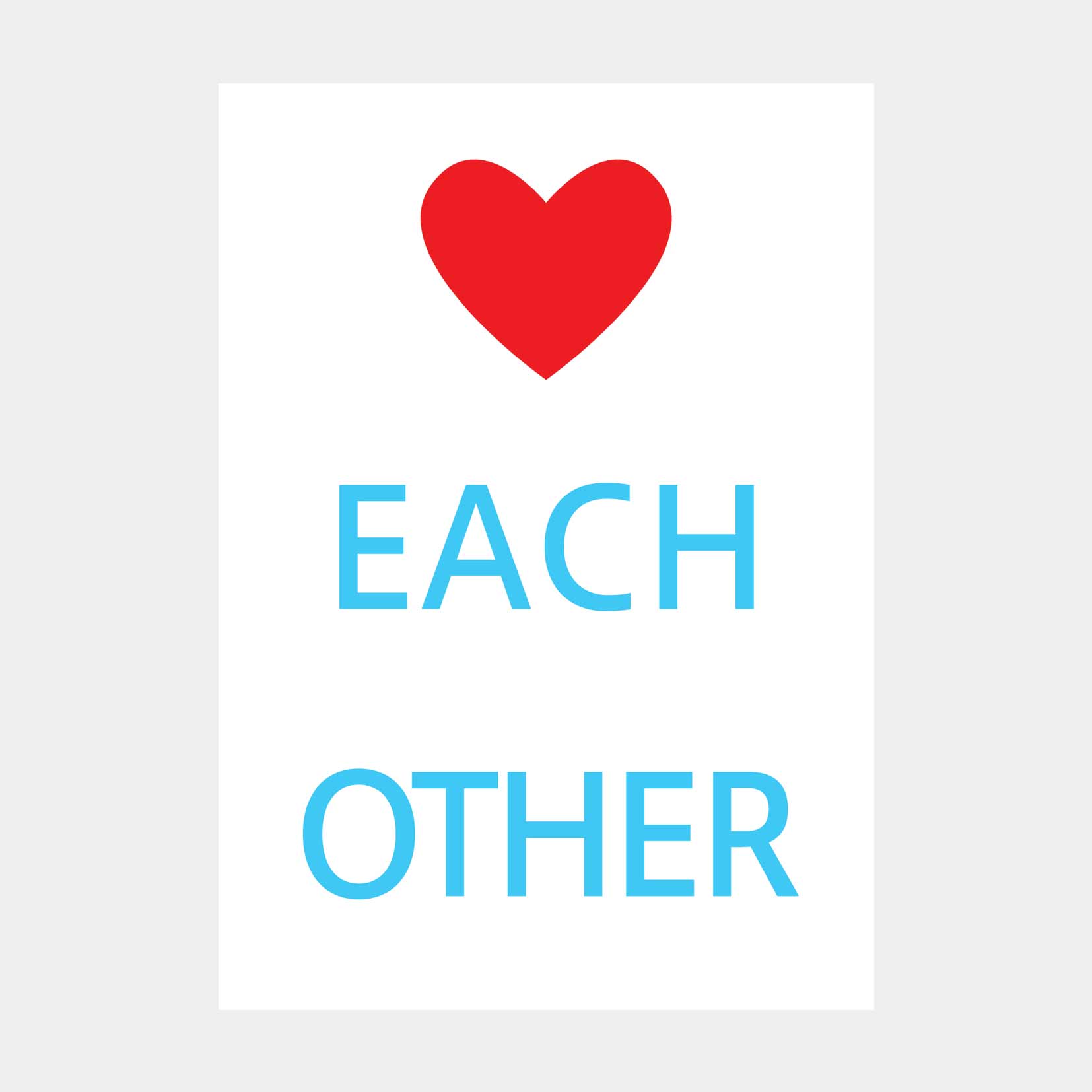 Oliver O. Rednitz: "Love Each Other"  - DINA2, 42 x 59,4 cm