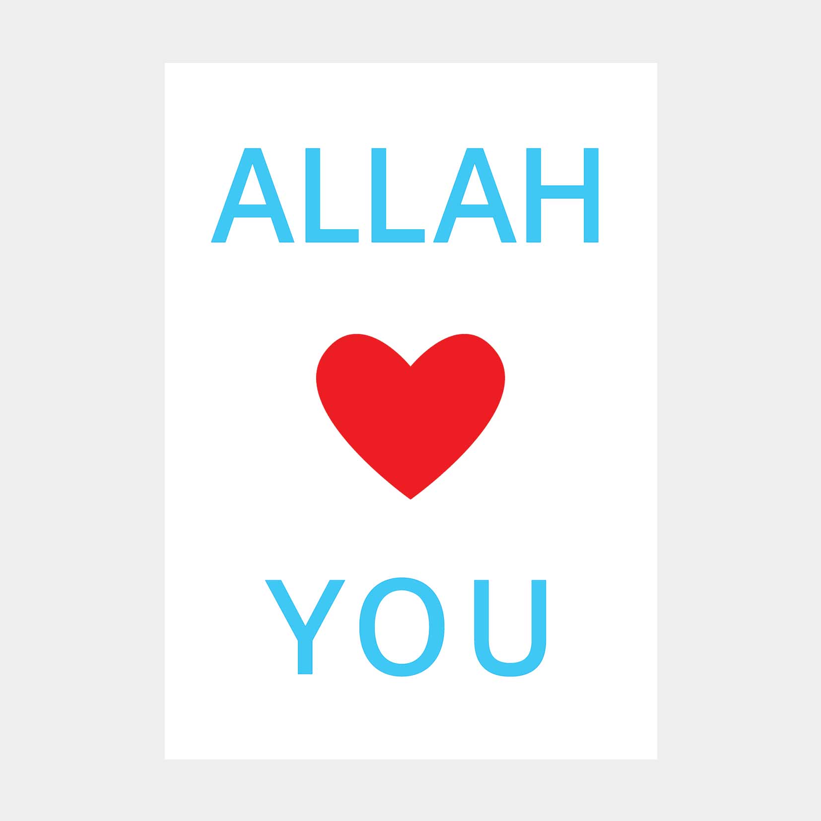 Oliver O. Rednitz: "Allah Loves You"  - DINA2, 42 x 59,4 cm