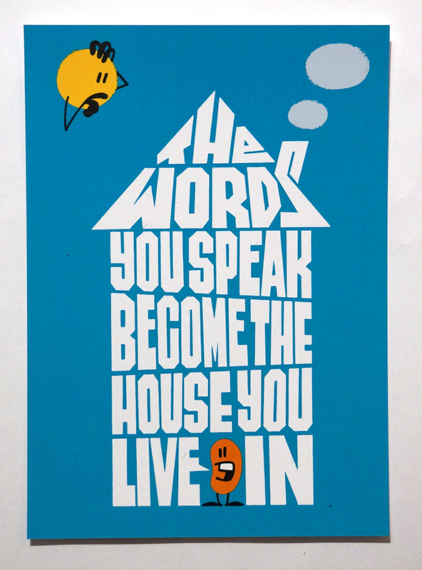 Dave the Chimp: "The Words You Speak Become The House You Live In"  - Postcard