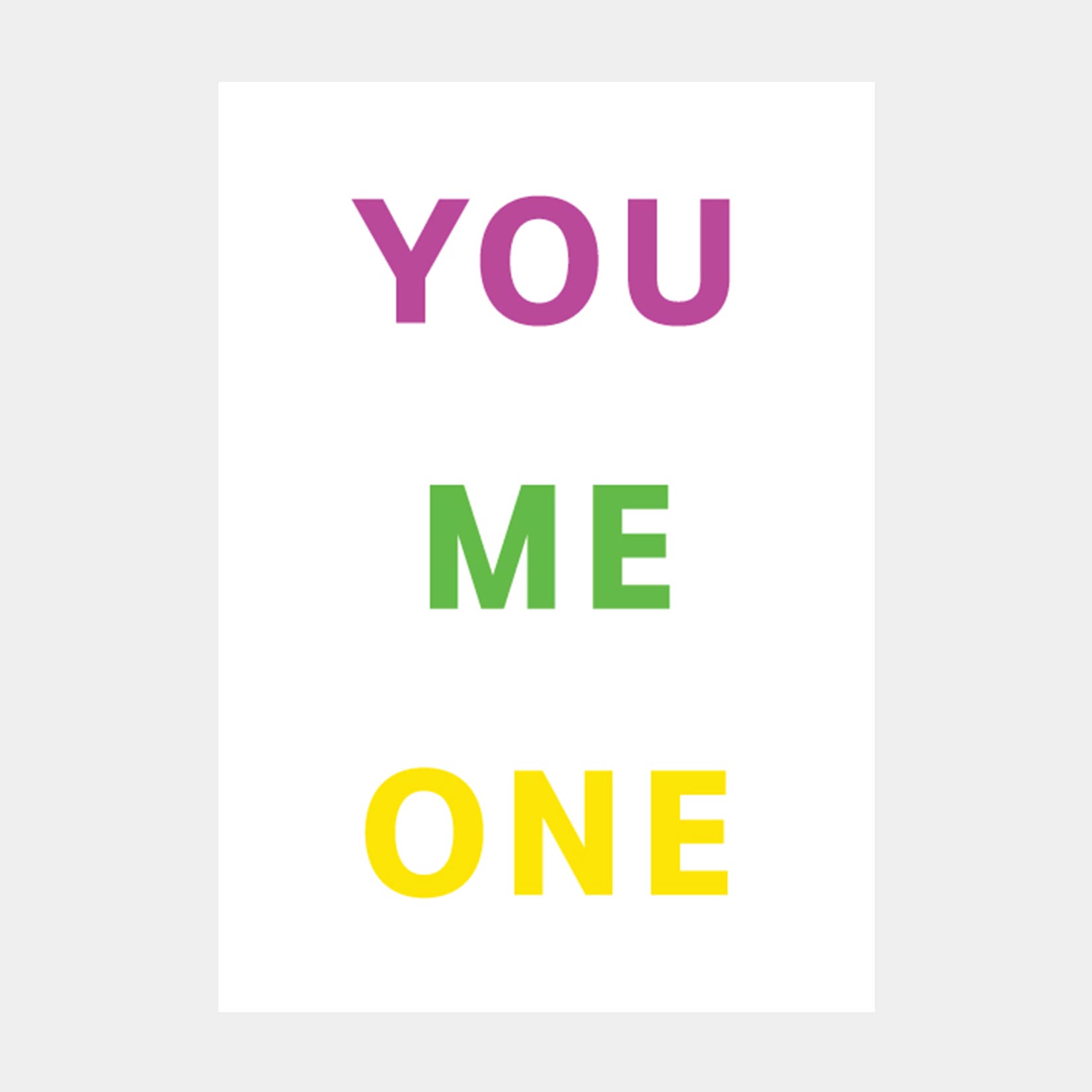 Oliver O. Rednitz: "You Me One"  - DINA2, 42 x 59,4 cm