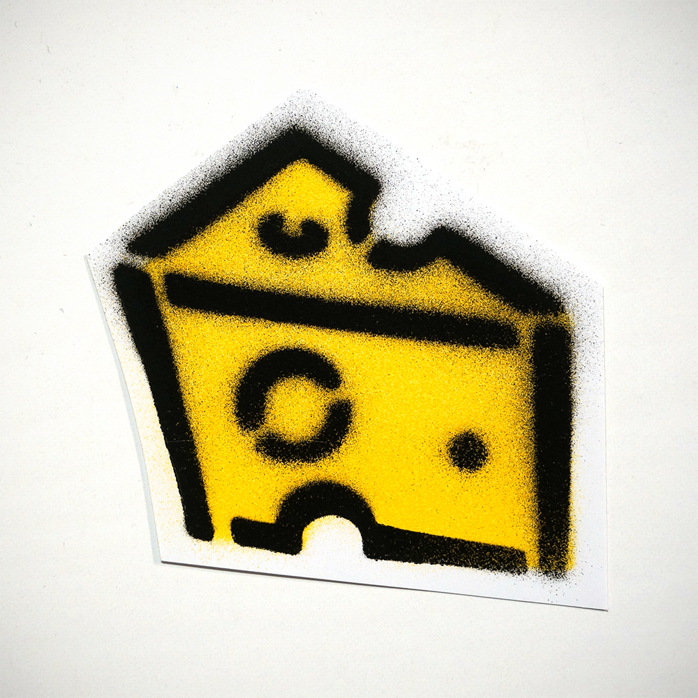 Cheez - Stencil - Sticker Small