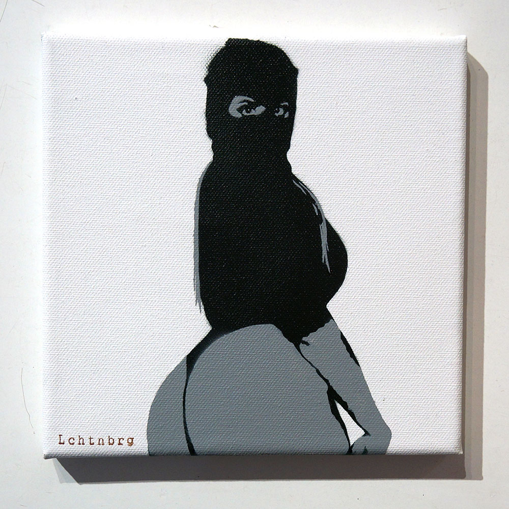 Lchtn Brg: "Vandalwoman"  - Stencil on canvas - salzigberlin