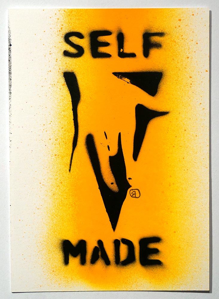 Ostap: "Selfmade - Yellow"  - Handmade Stencil  - SALZIG Berlin
