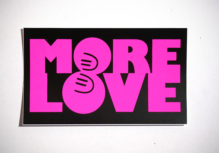 Dave the Chimp: "More Love" - Sticker