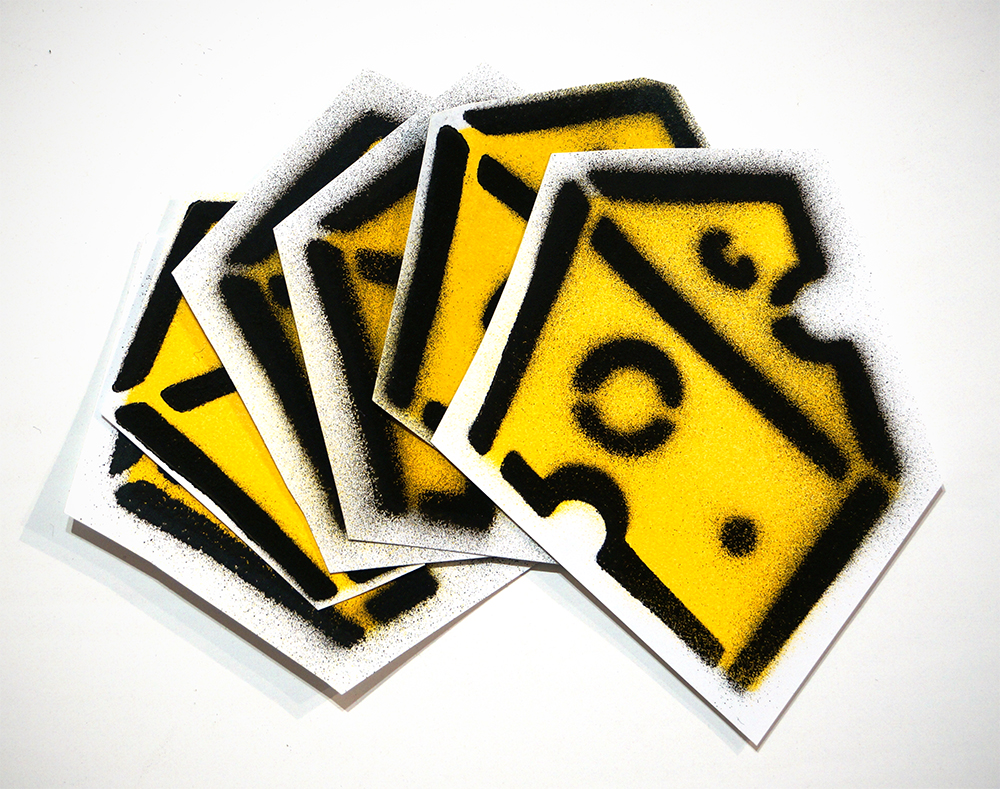 Cheez - Stencil - Stickers Small - available at salzig.berlin