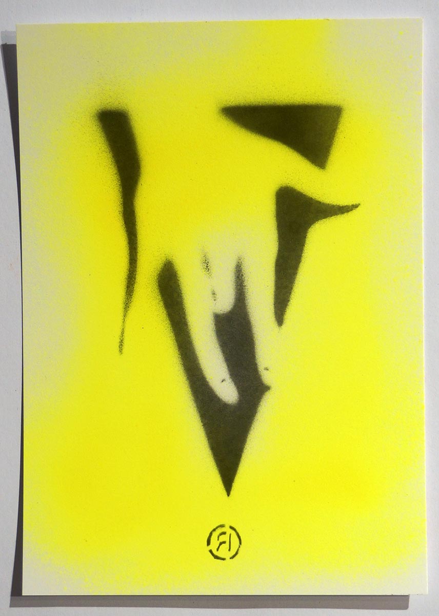Ostap: "Pure Selfmade - Yellow"  - Handmade Stencil - SALZIG Berlin