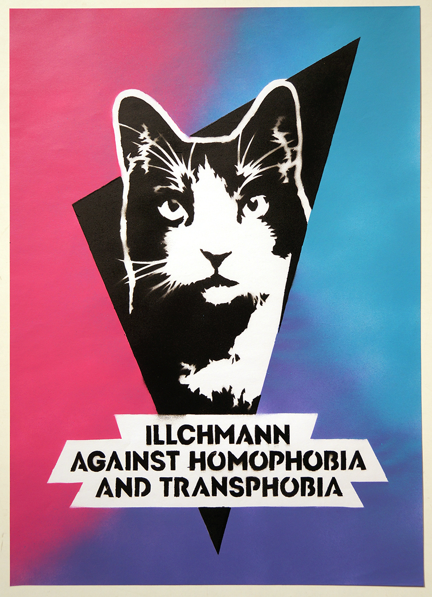 Illchmann: "Against Homophobia"   DINA 3 - erhältlich bei SALZIG Berlin Deiner Streetart Online Galerie
