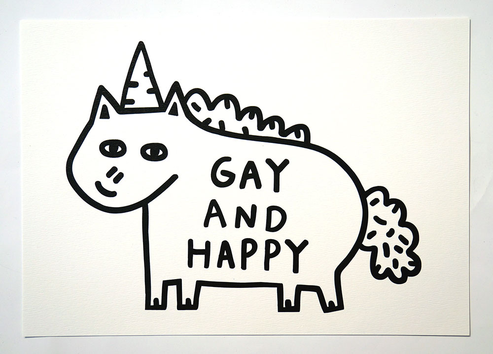Roydraws: "Gay And Happy" - Print - salzigberlin