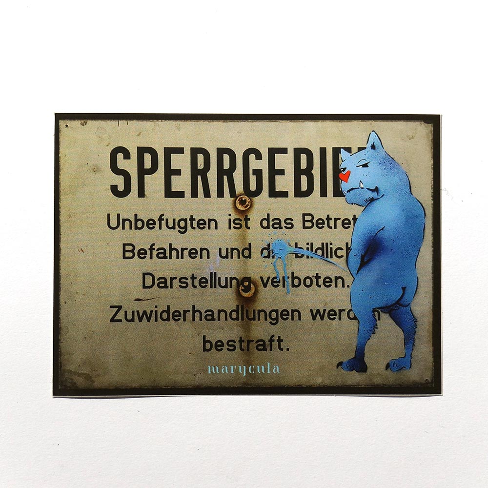 Marycula: "Sperrgebiet" - Sticker - @salzig.berlin
