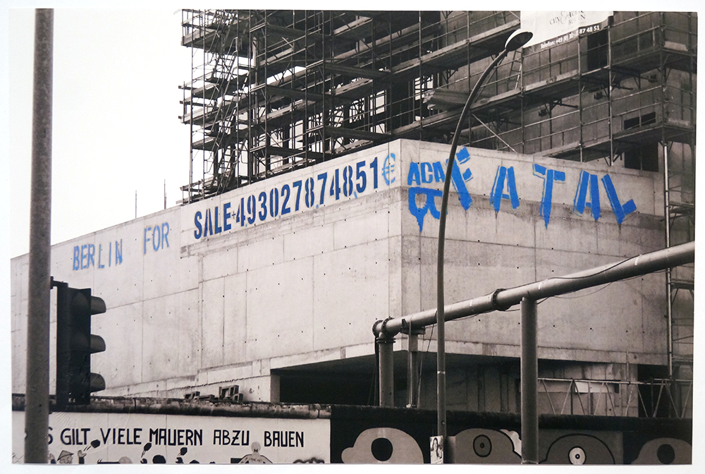 Fatal: "BERLIN FOR SALE"  - glossy photo paper - stamp imprint