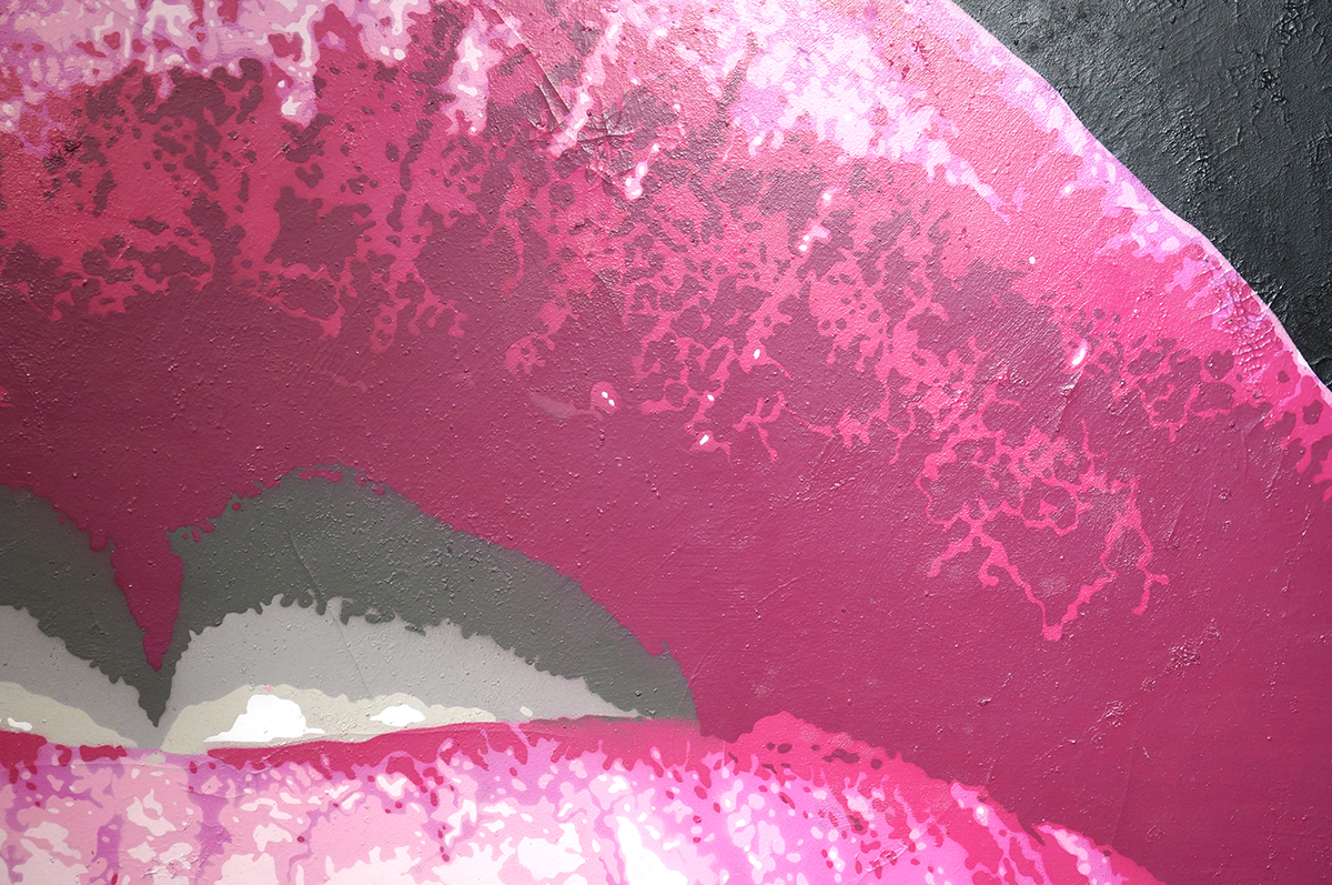 Fatal: "Lips"  - 15 layer stencil on canvas - SALZIG-Berlin