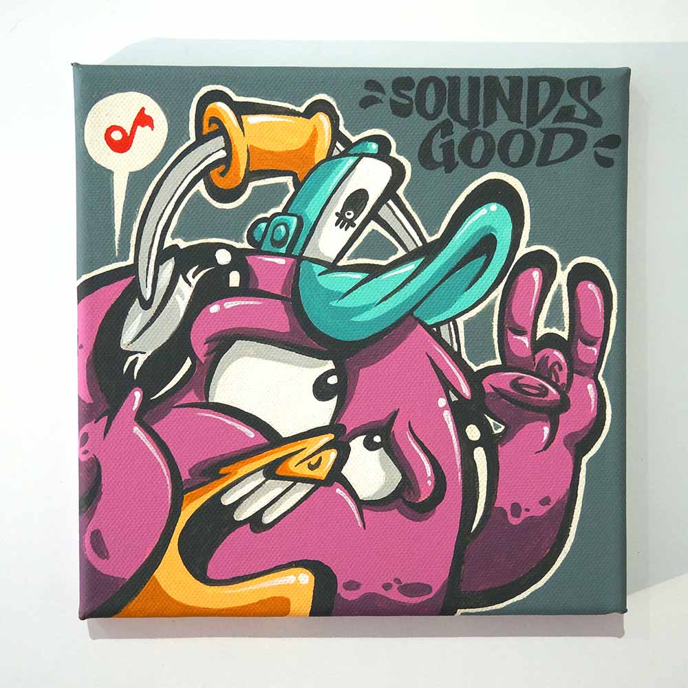 Haevi: "Sounds Good"  - original on canvas - available at SALZIG Berlin