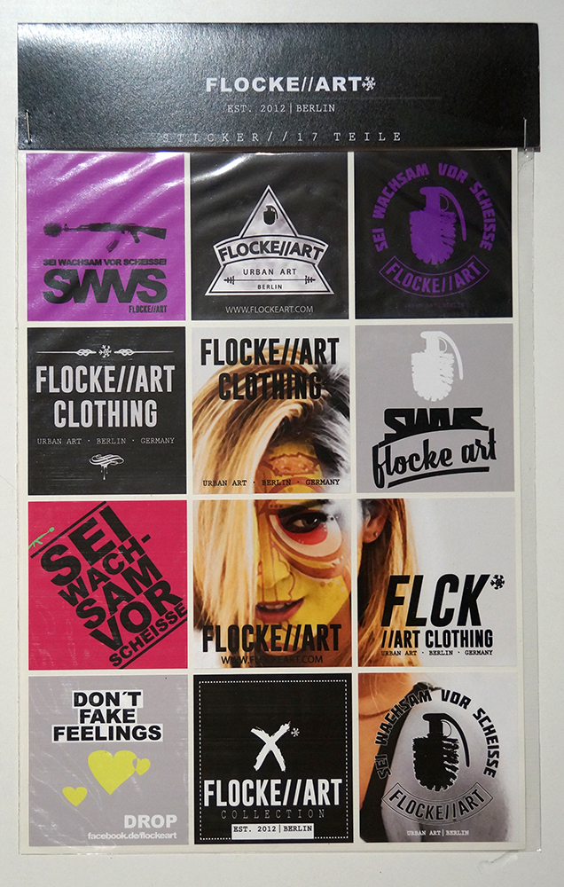 FLOCKE//ART: "Stickerpack"  - 12 Sticker auf einem Bogen