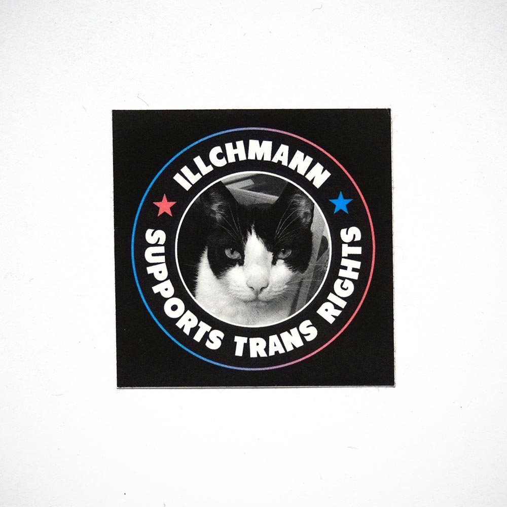 Illchmann Sticker: Supports Trans Rights - Aufkleber aus Berlin - Streetart Galerie SALZIG