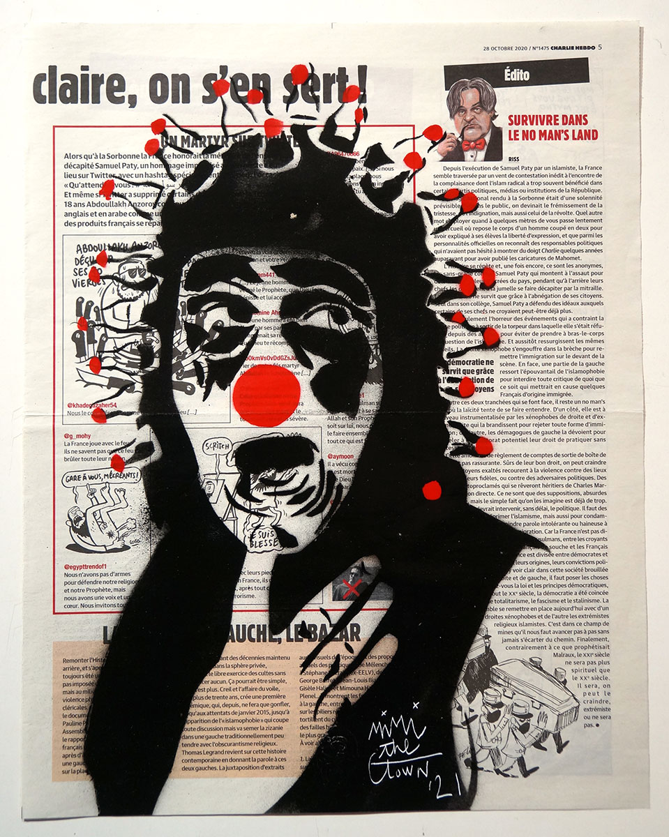 Mimi the ClowN: "Charlie Hebdo - little virus" -  SALZIGberlin
