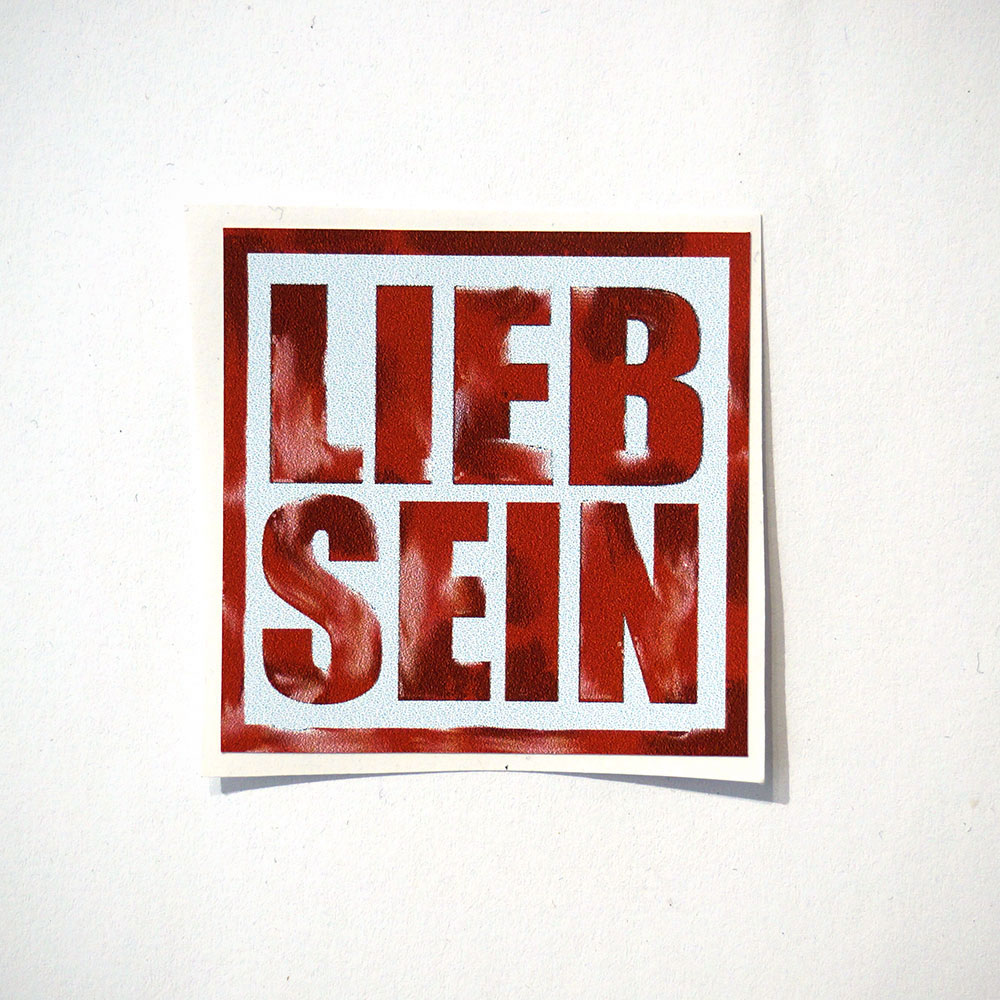 LIEBSEIN: "Grau/Rot" - Sticker - SALZIG Berlin