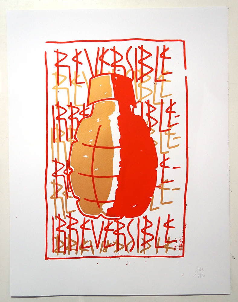SP 38: "Irreversible - Bronze"  - 2 Colour Screen Print on Paper - Limited to 20 Pieces