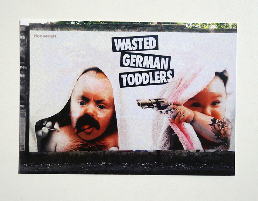 FLOCKE//ART: "Wasted German Toddlers - Wall" - Postkarte A6