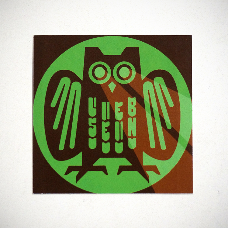 LIEB SEIN: "Green Owl - Sticker"