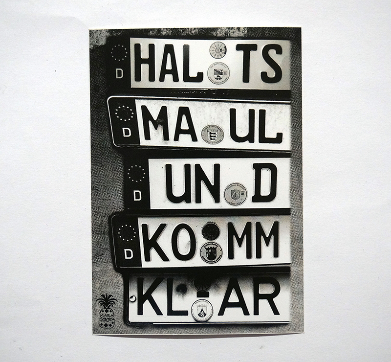MaraCooya: "Halts Maul Und Komm Klar"  - Sticker - 5 x 7,2 cm - SALZIGberlin
